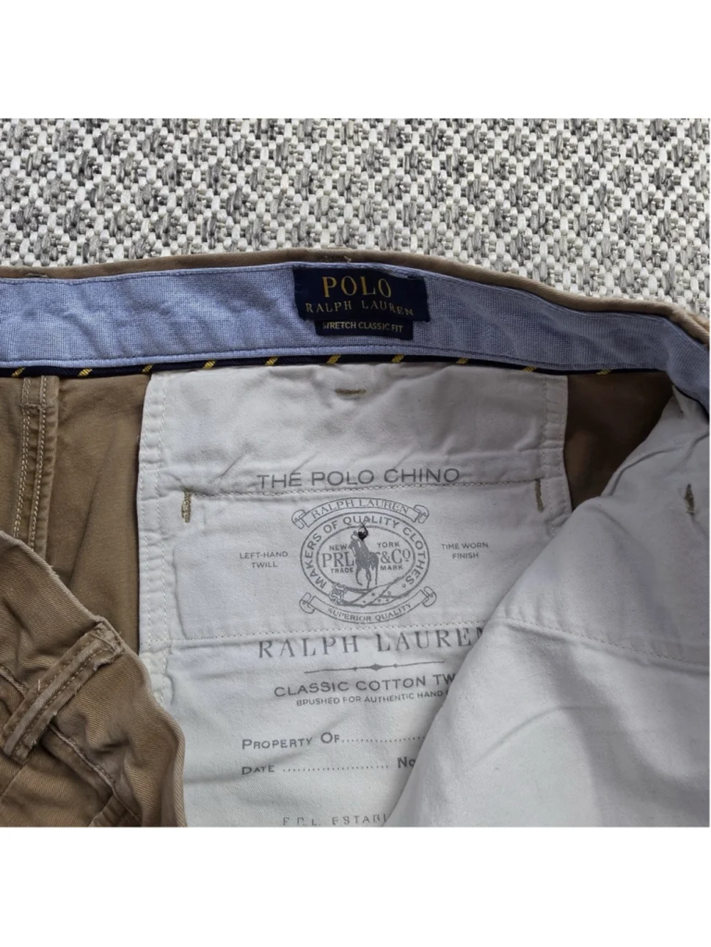 Polo Ralph Lauren The Polo Chino Shorts Mens 36 Stretch Classic Fit Khaki Tan